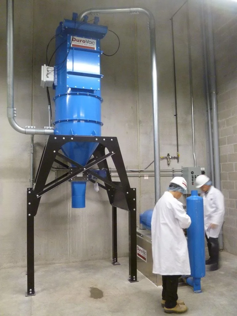 DuroVac central vacuum installation at Canada Bread for food and flour cleanup