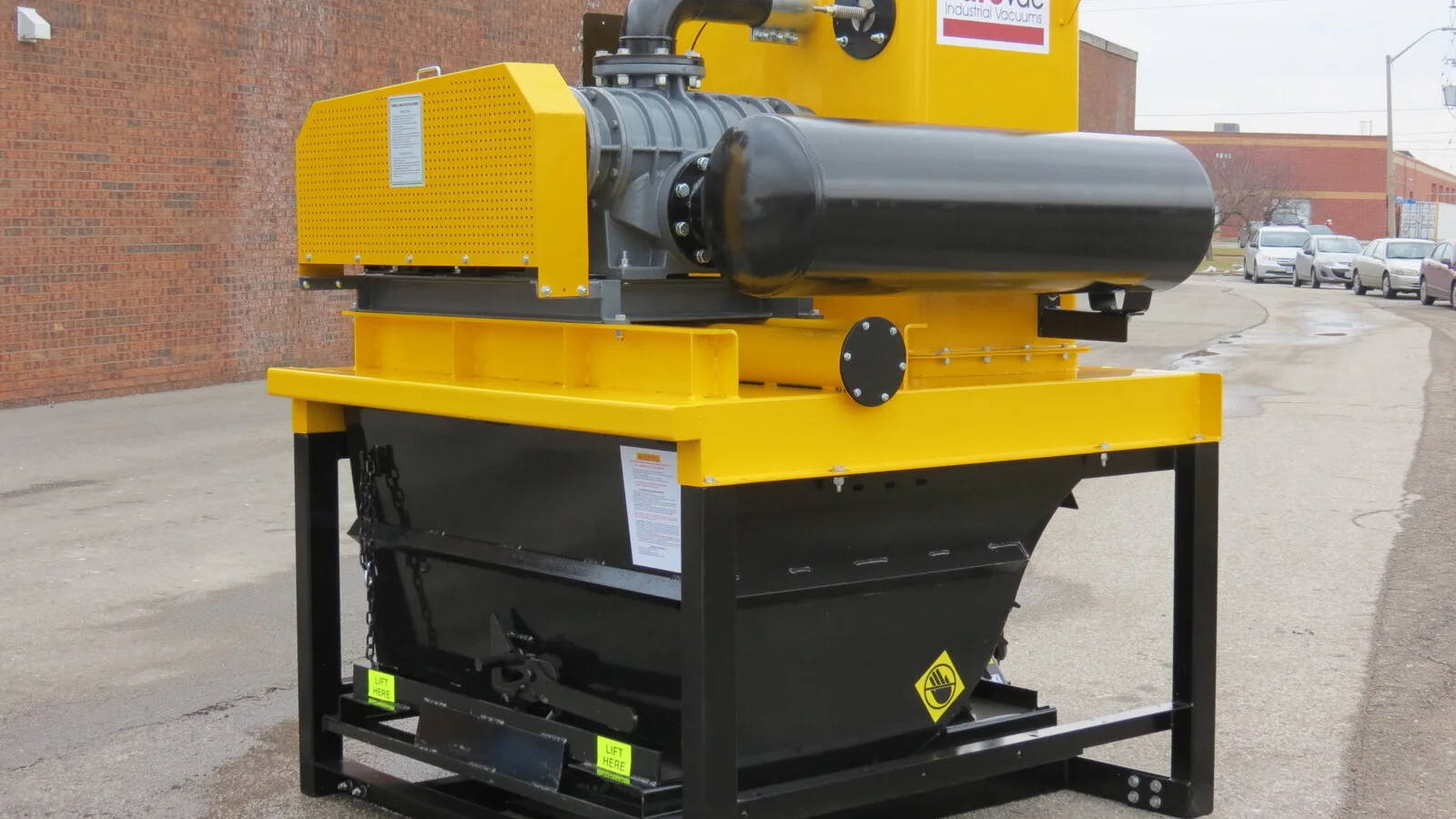 DuroVac PowerLift industrial vacuum equipment for heavy material cleanup